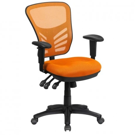 כיסא מחשב רשת כתום-ריהוט משרדי